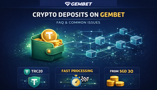 Gembet crypto deposit using USDT TRC20 wallet