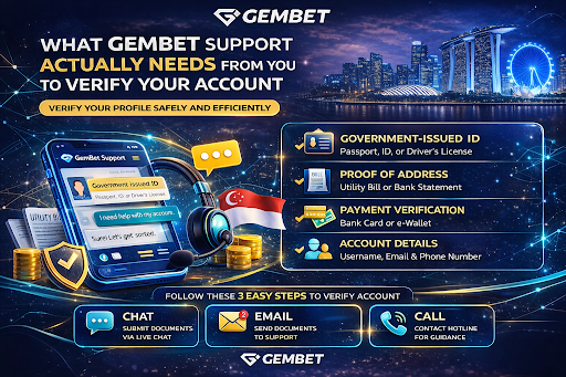 GemBet Support account verification process Singapore