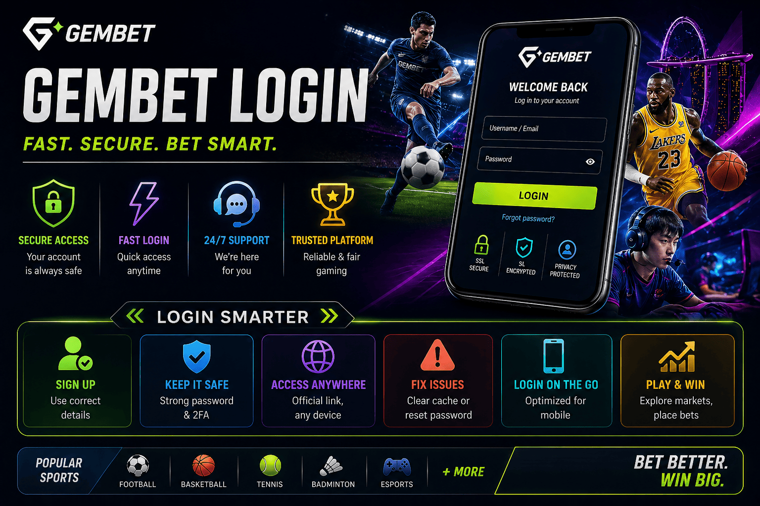 Gembet login secure account access on mobile and desktop