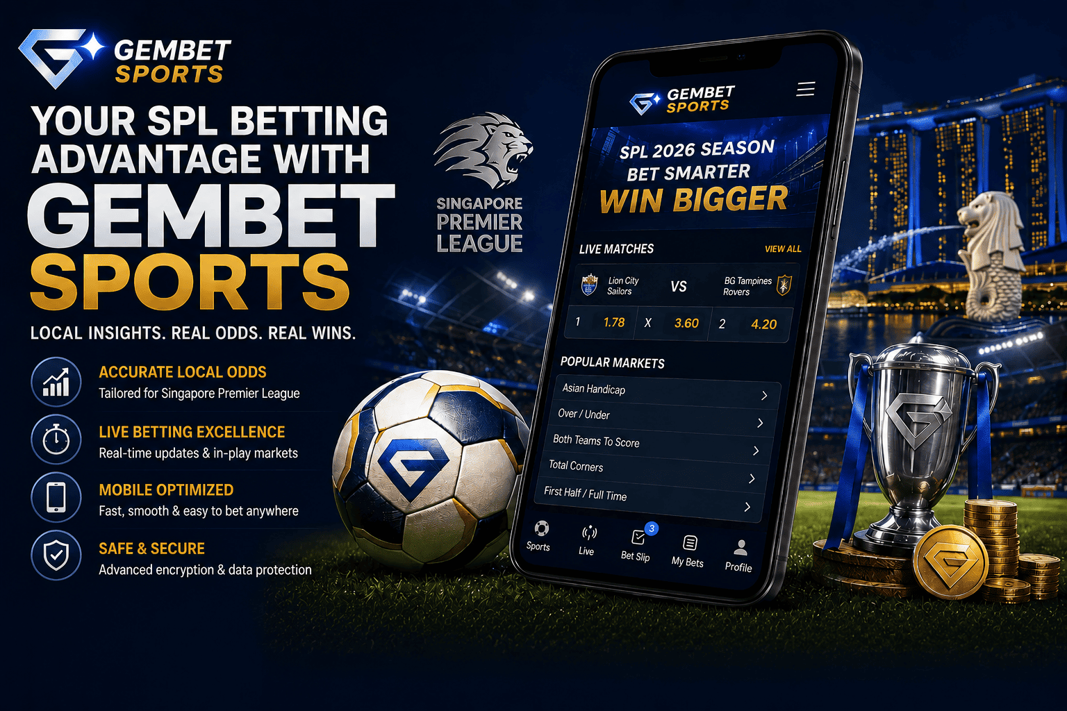 Gembet Sports Singapore betting platform SPL 2026