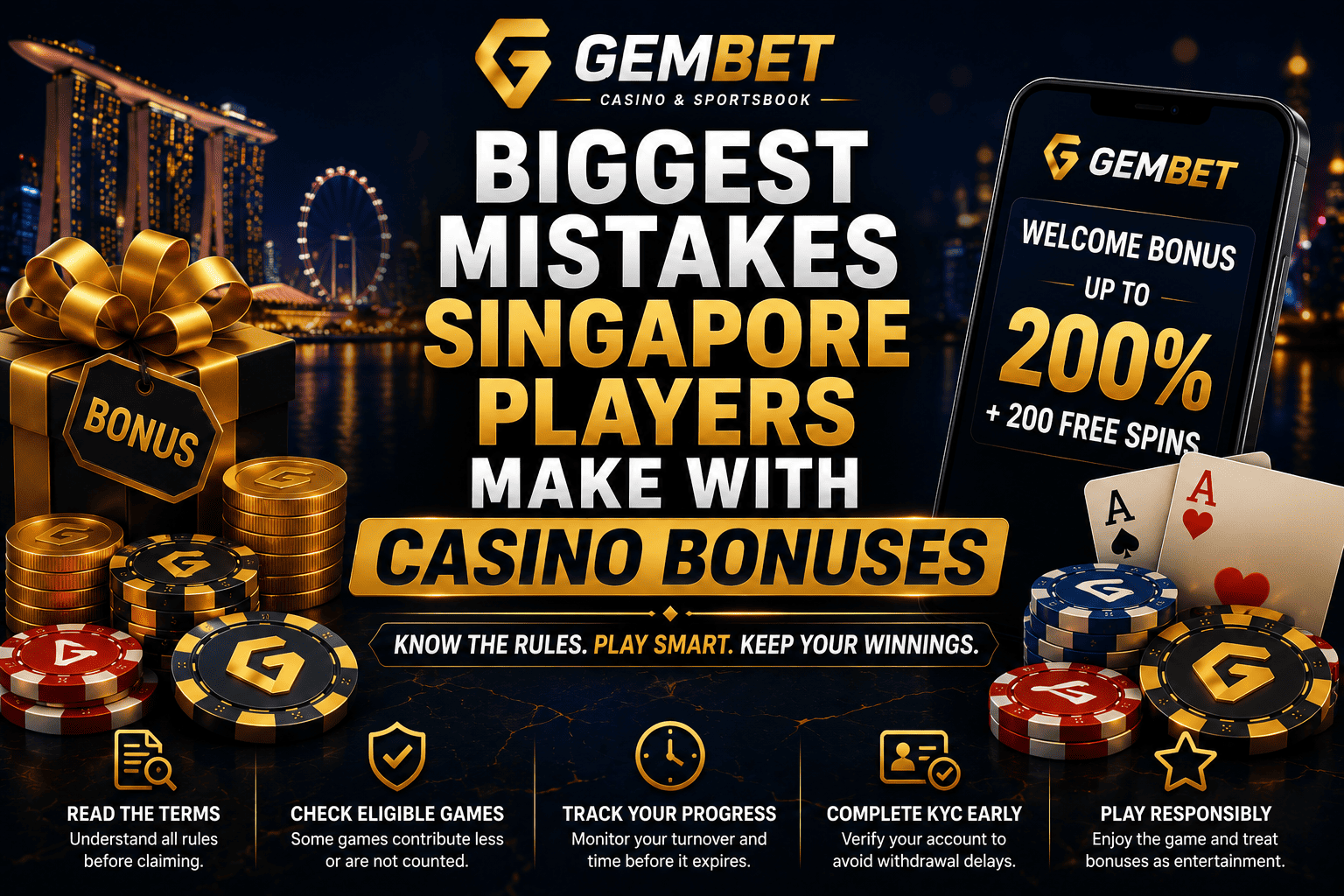 Mistakes Singapore players make with casino bonuses